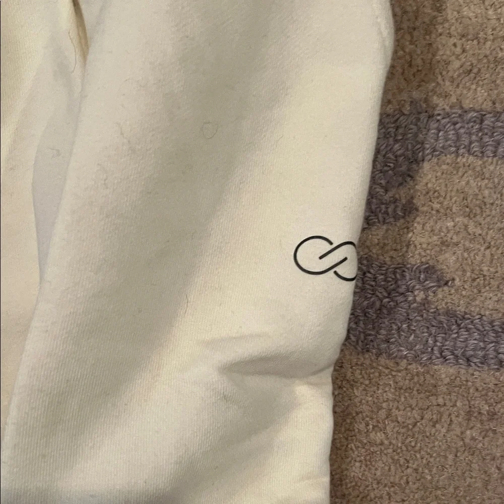 Calia Women's everyday cinched waist jogger and Cream Hoodie Set - Picture 3 of 7